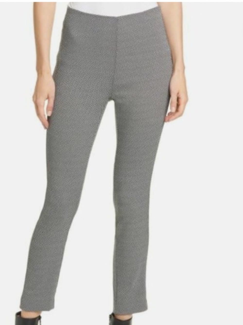 Rag & Bone stretch black/white mini-houndstooth pants, size 8